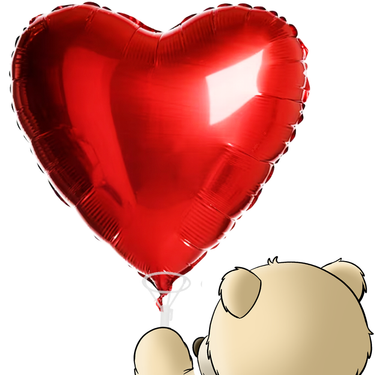 red heart shaped balloon